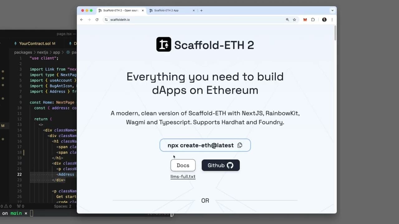 Build a Working Ethereum App in 8 Minutes with Scaffold-ETH 2