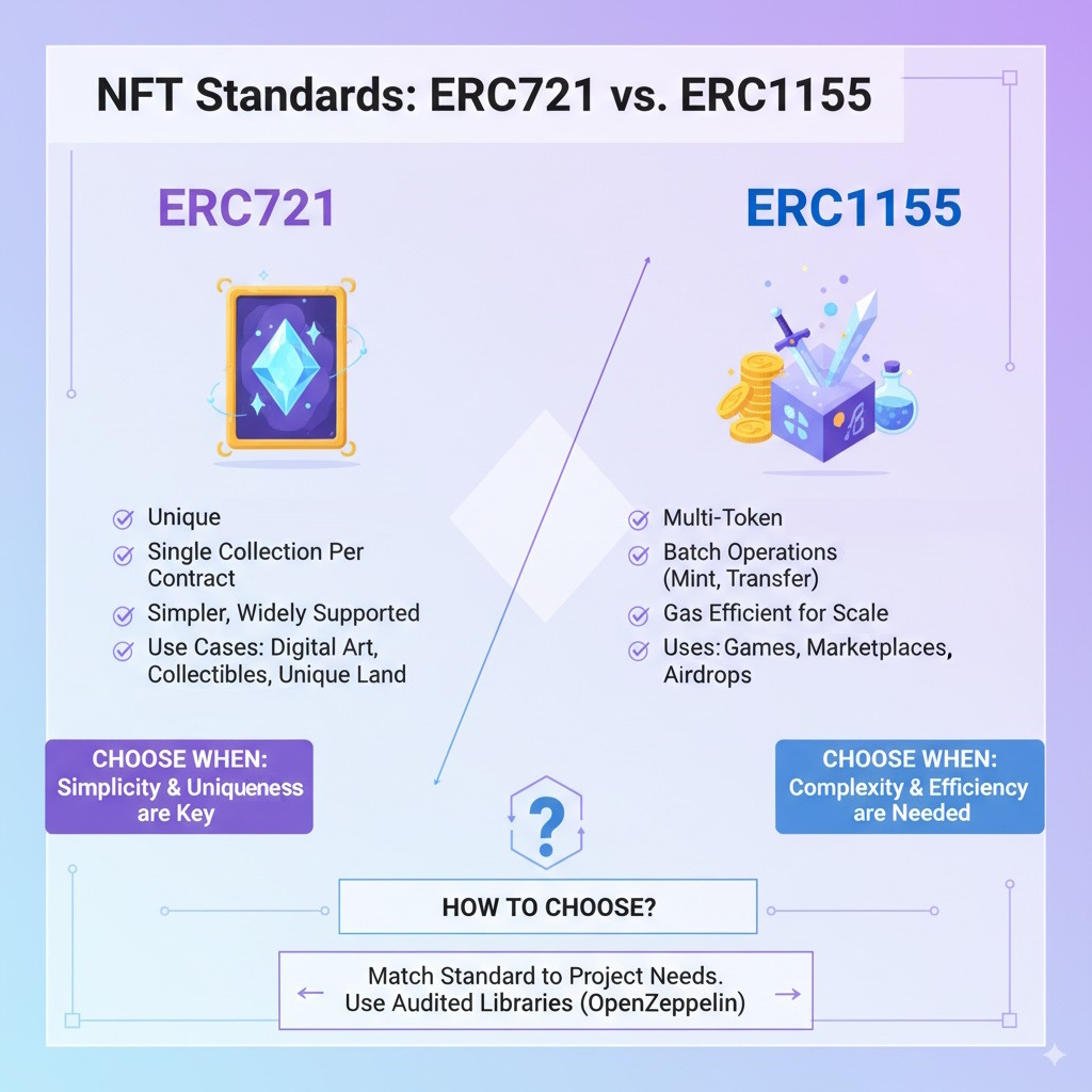 ERC721 vs ERC1155 overview