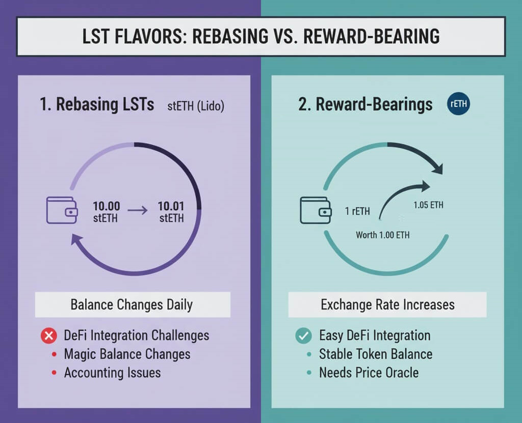 LST Flavors: Rebasing vs Reward-Bearing